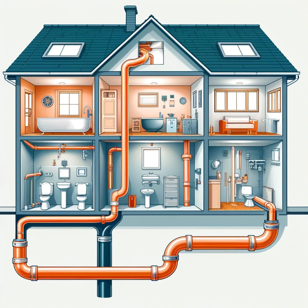 drain pipes and vent pipes diagram