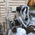 Story When Winterization Was Forgotten_close up of house water pipe burst