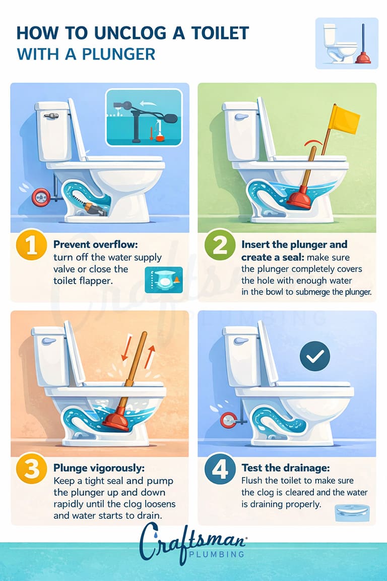 the right way to clear a clog in toilet craftsman plumbing