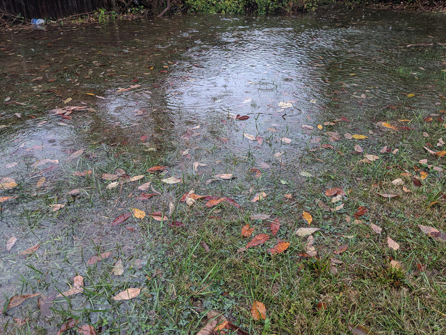 role of terrain in water pooling craftsman plumbing