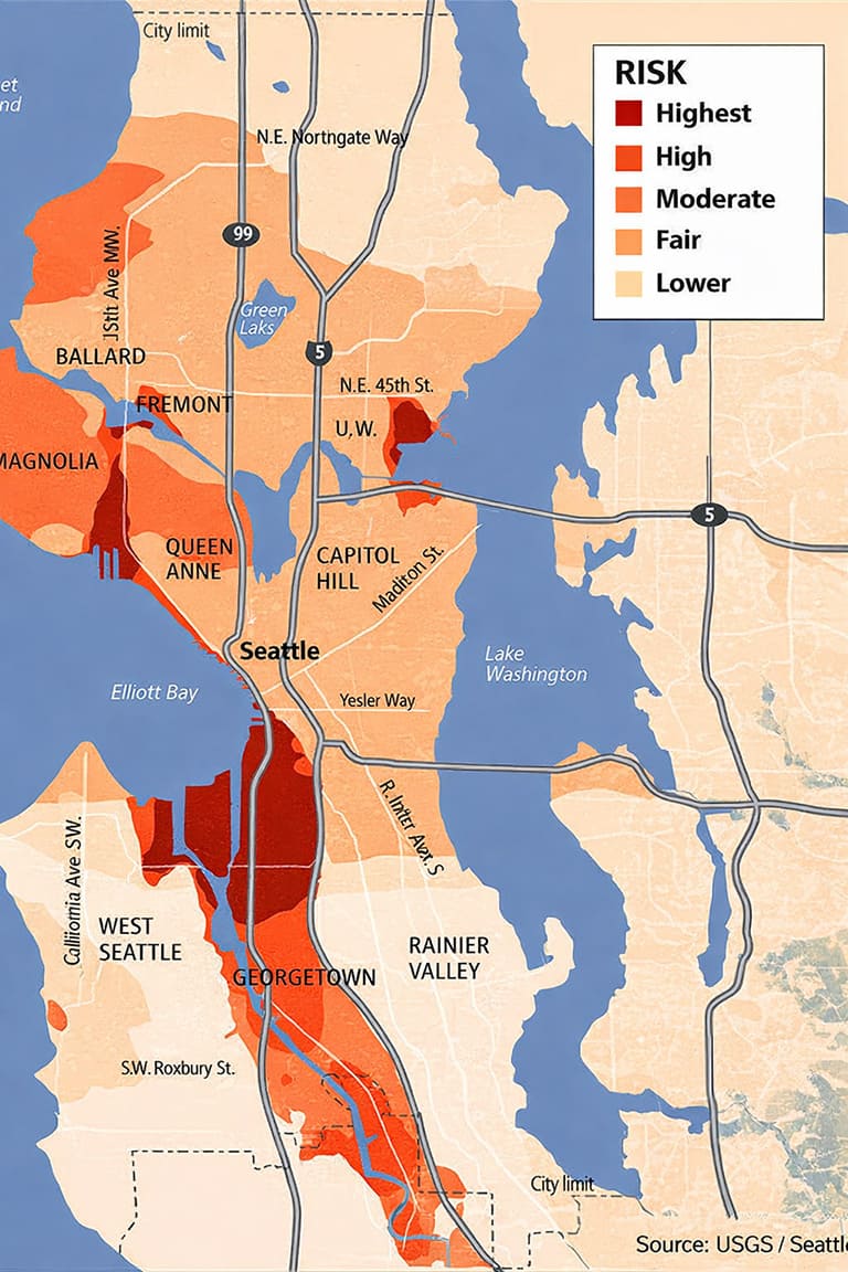seattle risk hazard regarding earthquakes